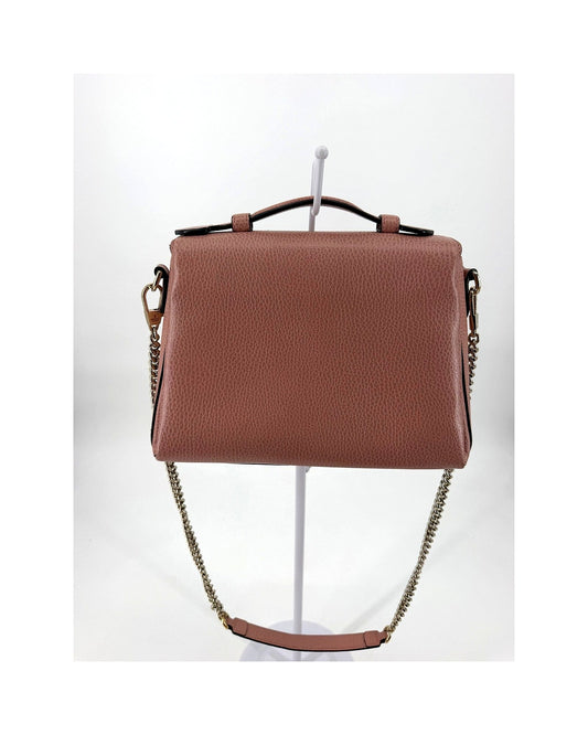 Gucci Interlocking G Small Top Handle Bag Dusty Pink Leather Crossbody 510302