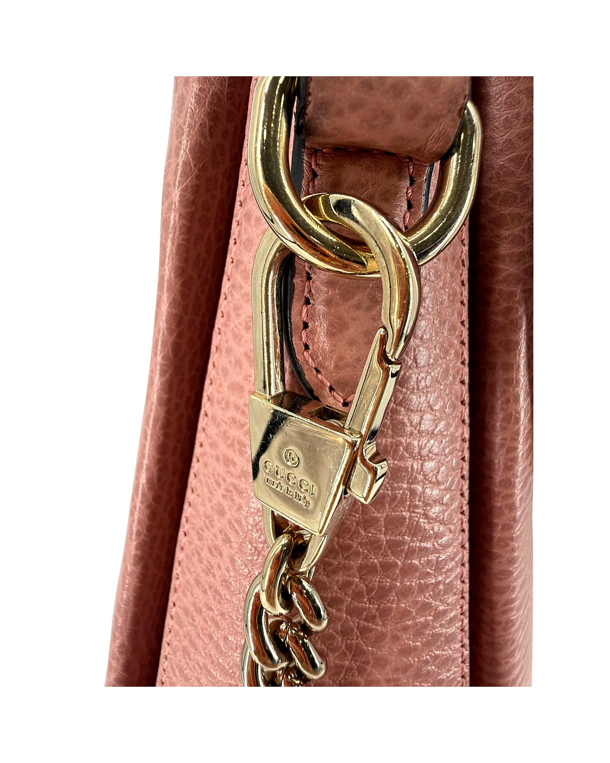 Gucci Interlocking G Small Top Handle Bag Dusty Pink Leather Crossbody 510302
