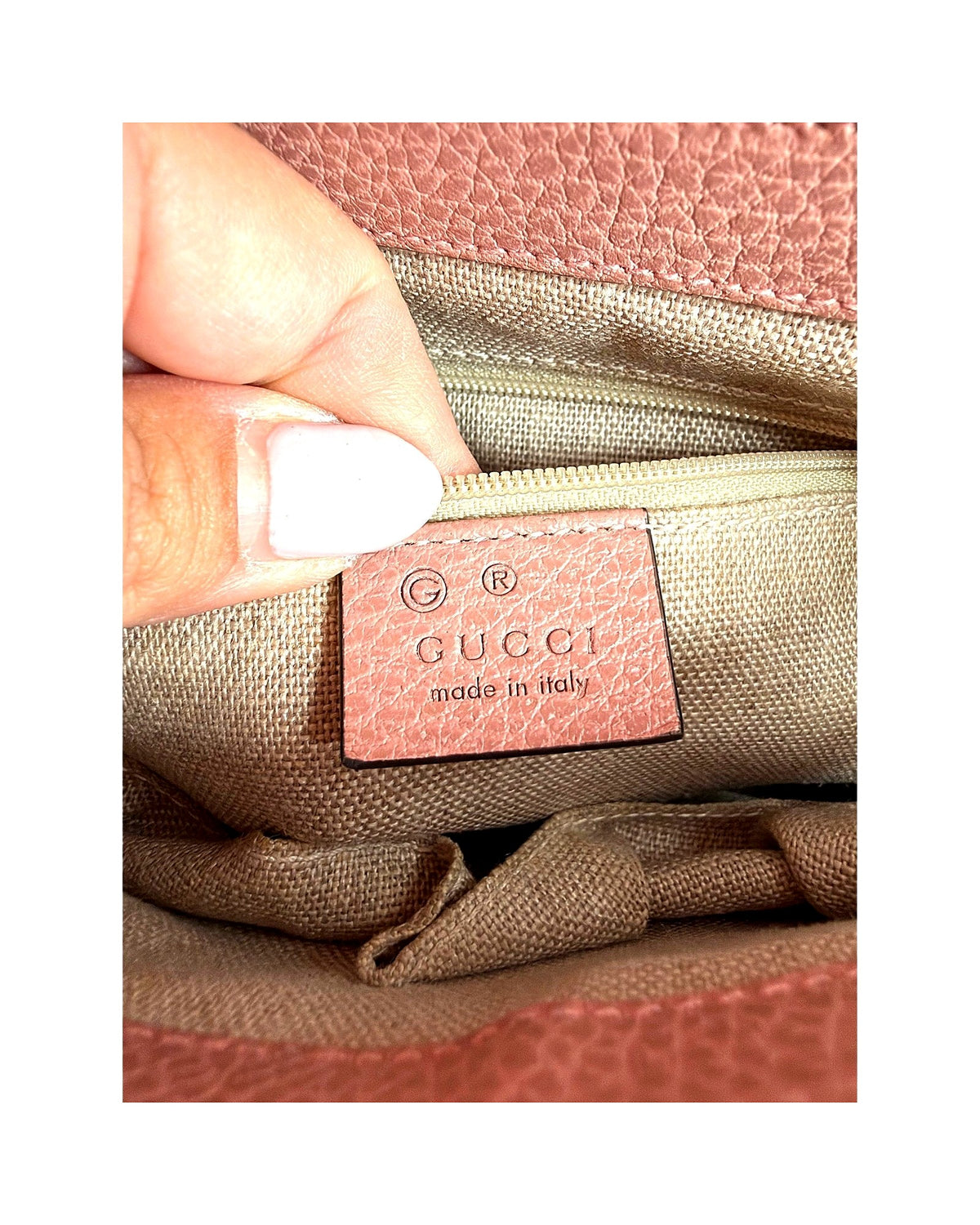 Gucci Interlocking G Small Top Handle Bag Dusty Pink Leather Crossbody 510302