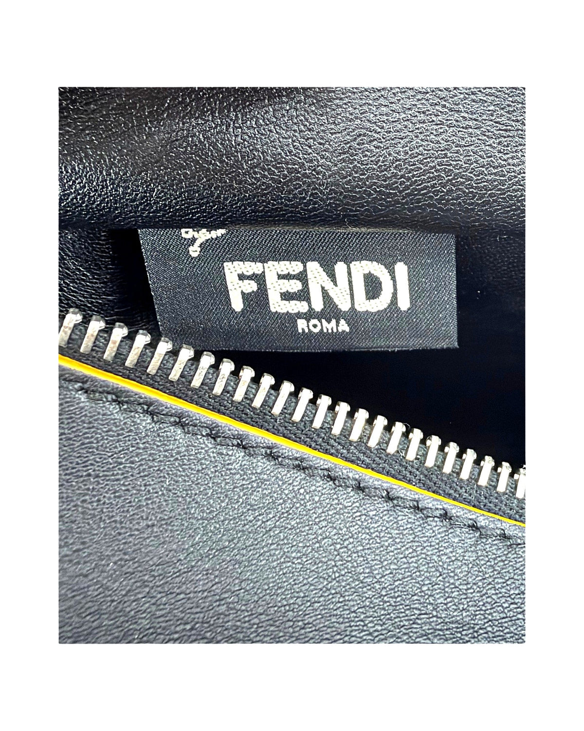 Fendi Mini 3Jours Tote Black Calfskin Multicolor Edge Pink Yellow Crossbody Bag