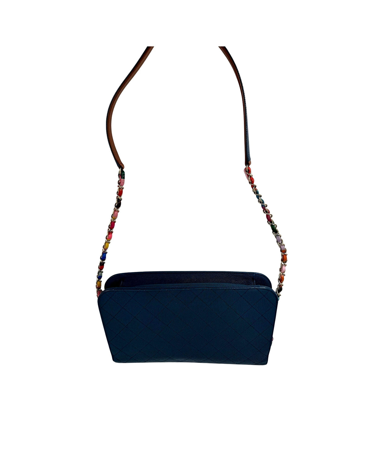 Chanel Paris-Cuba Thread Around Flap Bag Blue Caviar Chain Shoulder Bag Gold