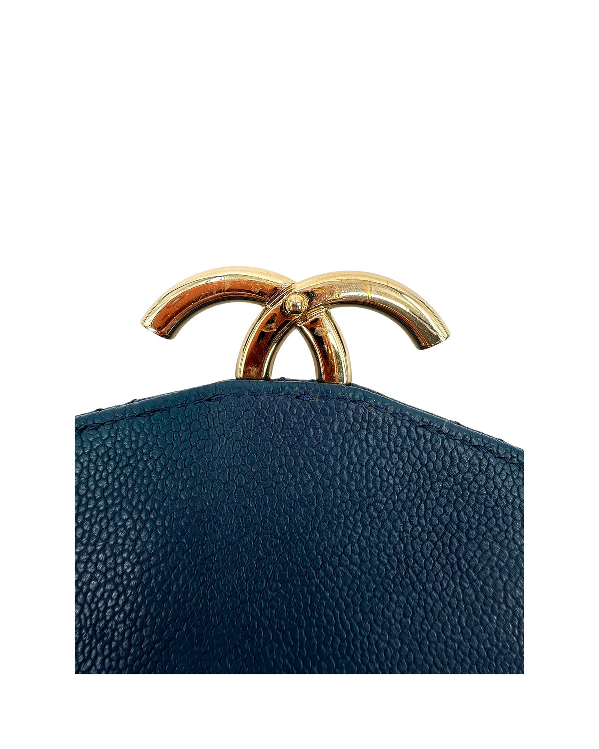 Chanel Paris-Cuba Thread Around Flap Bag Blue Caviar Chain Shoulder Bag Gold