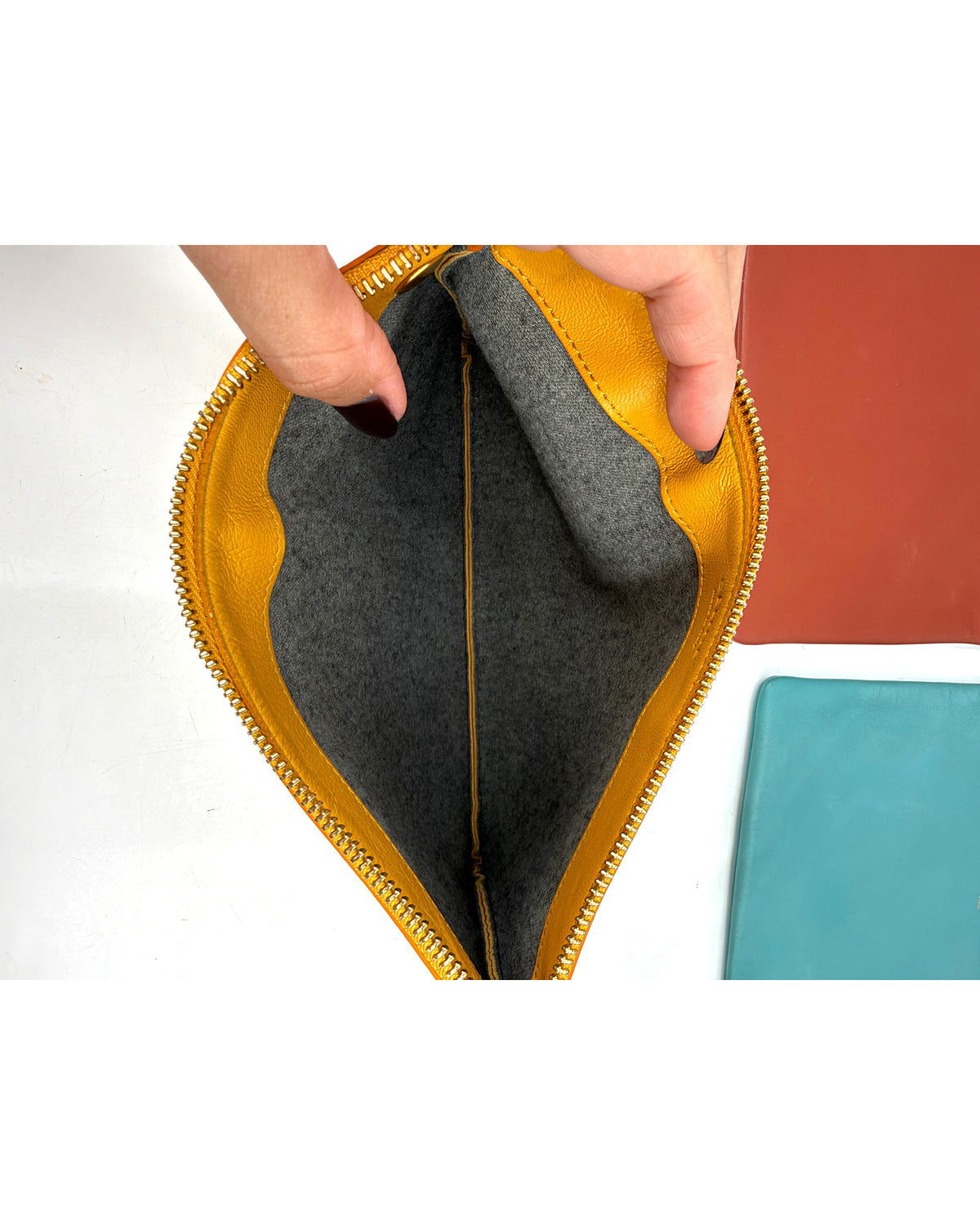 Celine Trio Bag Multicolor Teal Mustard Terracotta