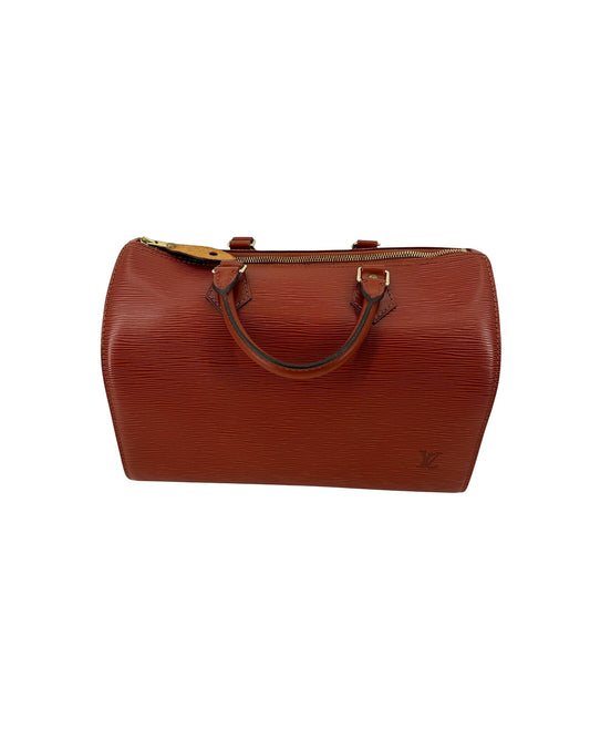 Louis Vuitton Epi Leather Speedy 30 Kenyan Fawn Brown Top Handle Bag Vintage