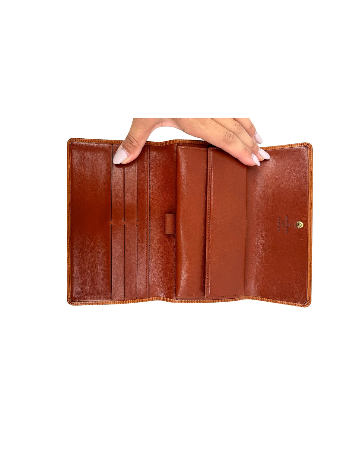 Louis Vuitton Epi Porte Tresor International Wallet Cipango Gold Brown Vintage