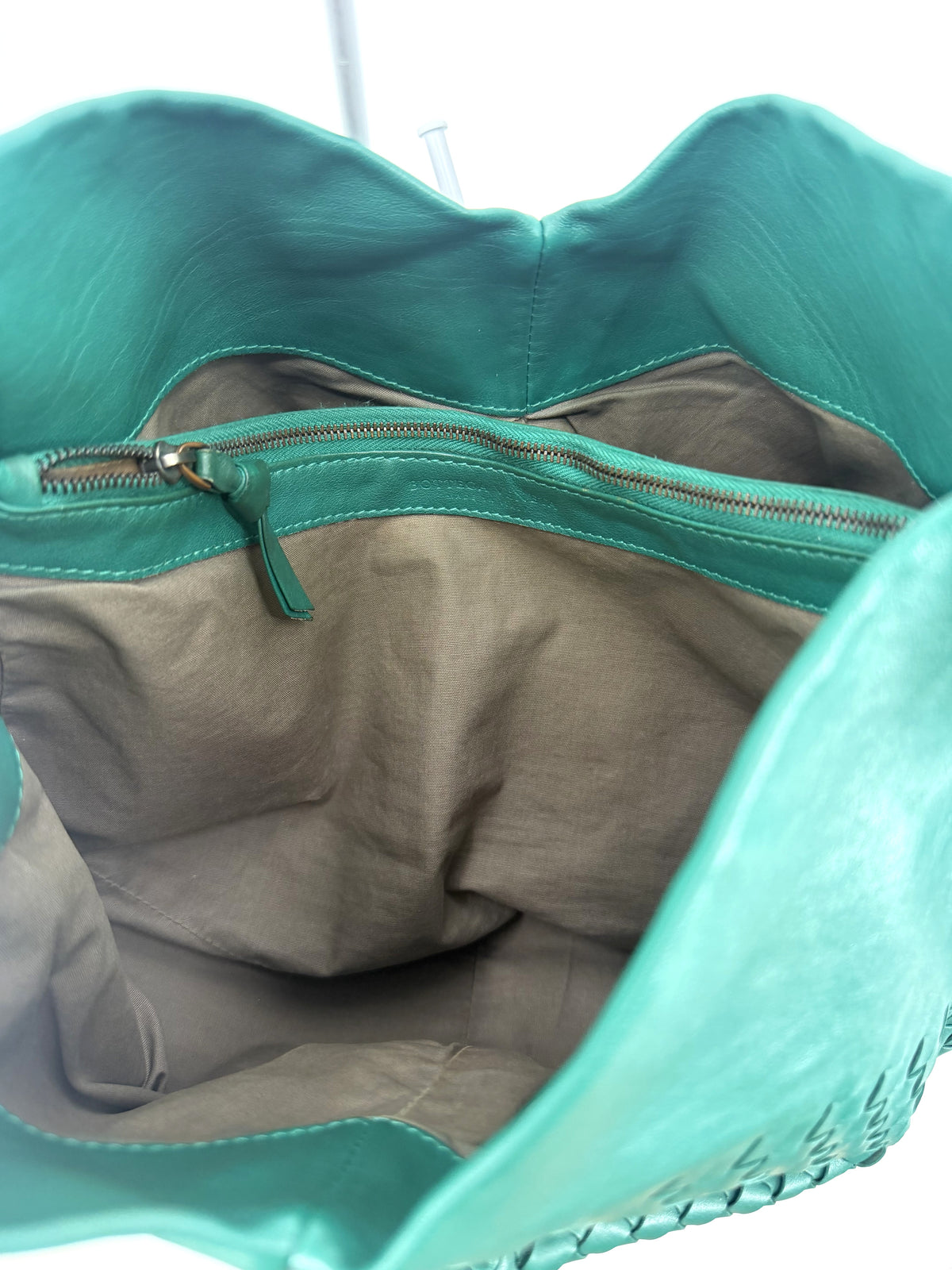 Bottega Veneta Aquilone Fortune Cookie Hobo Green Nappa Intrecciato Shoulder Bag