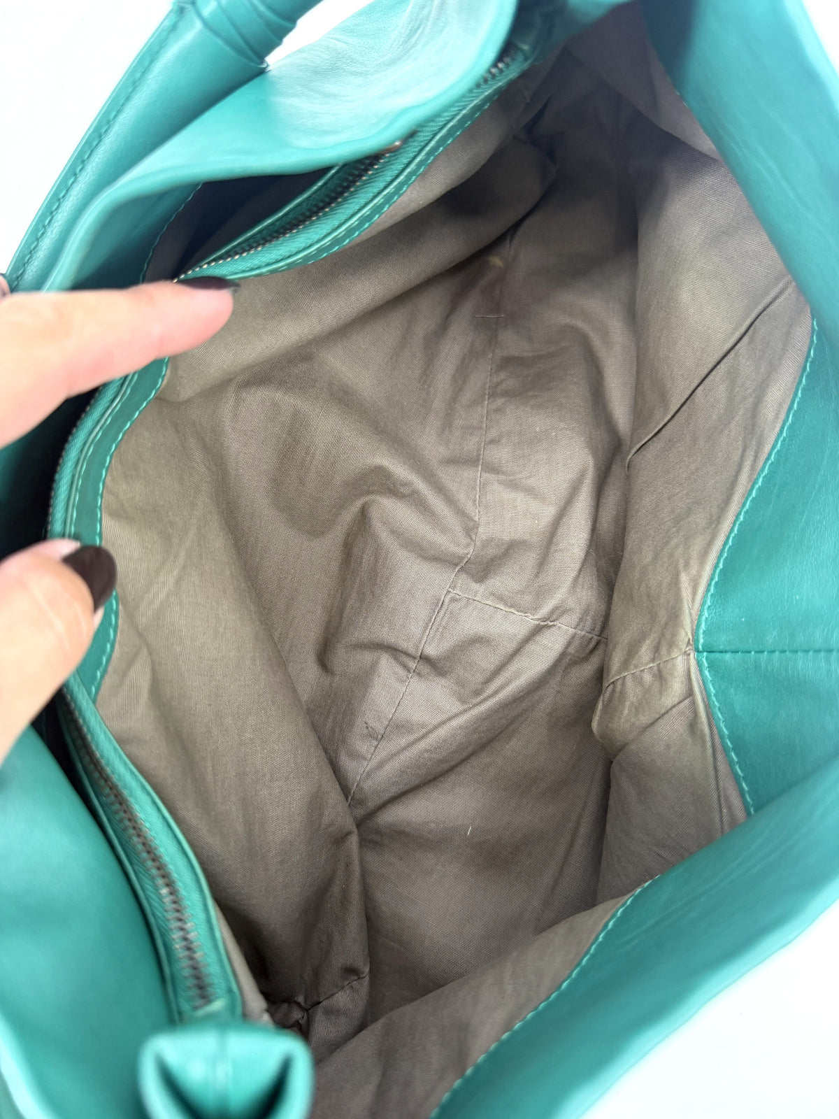 Bottega Veneta Aquilone Fortune Cookie Hobo Green Nappa Intrecciato Shoulder Bag