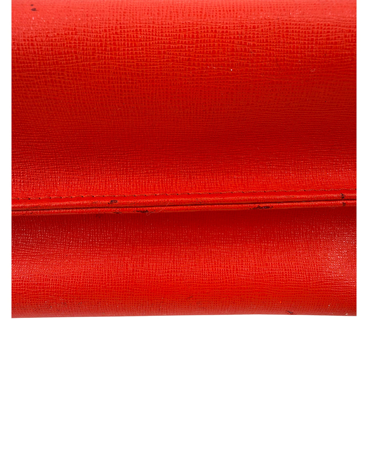 Fendi Demi Jour Top Handle Bag Red Calf Leather Palladium Hardware