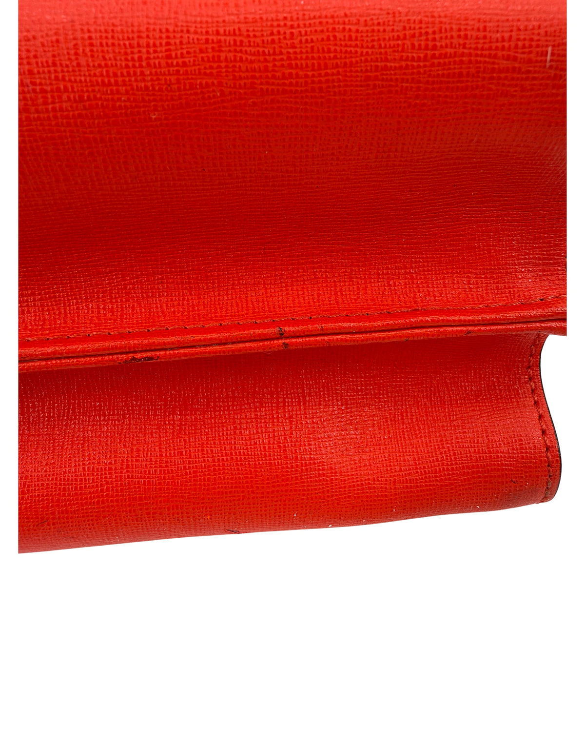 Fendi Demi Jour Top Handle Bag Red Calf Leather Palladium Hardware