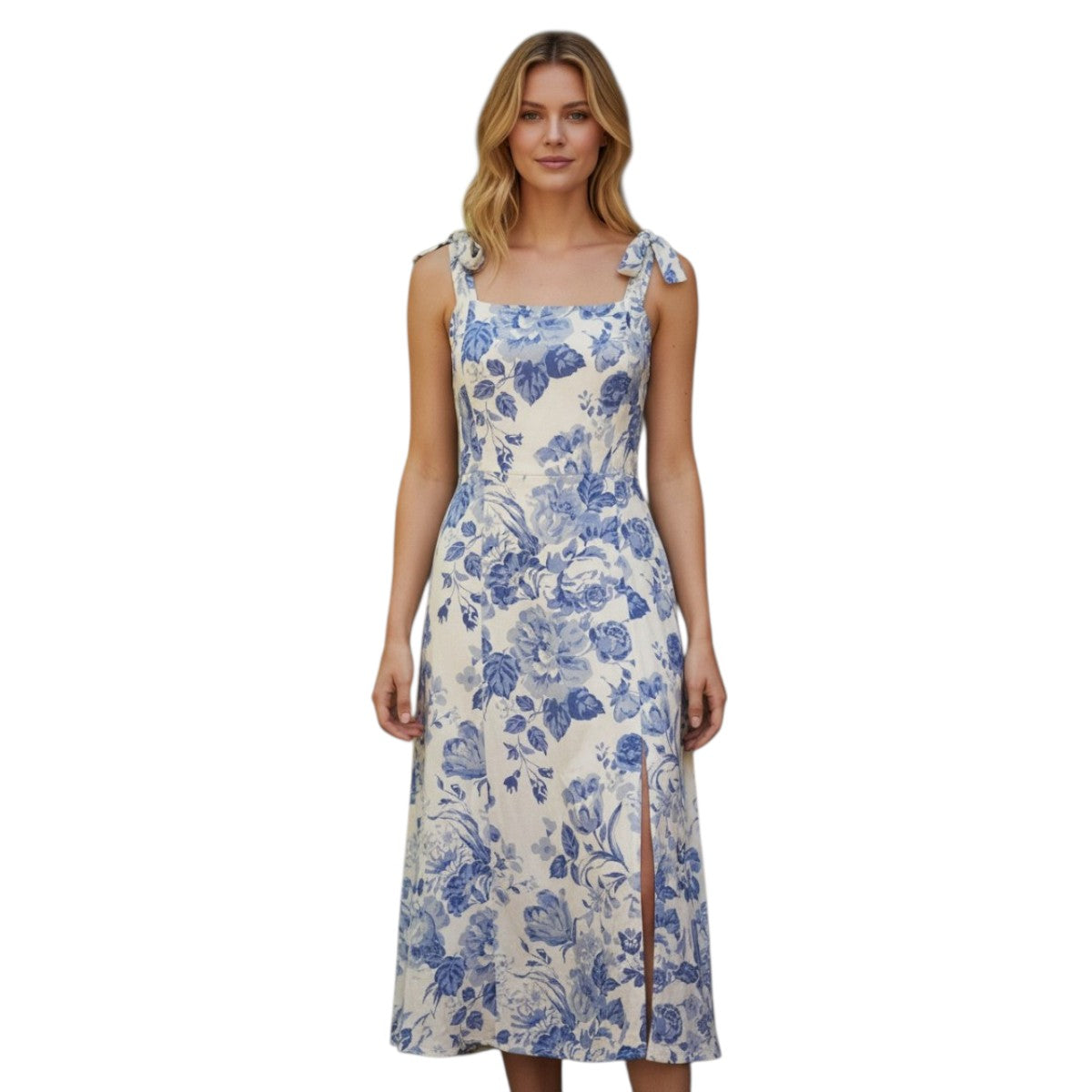 Reformation Lucerne Twilight Floral Print Ruched Midi Dress Women's