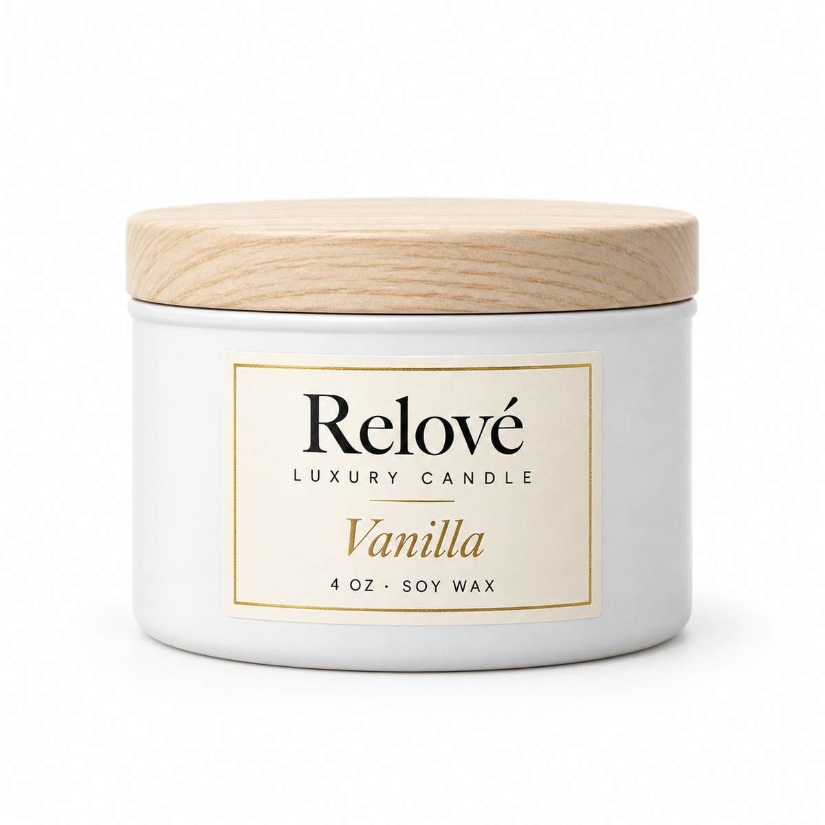 Relové Luxury Vanilla Soy Candle – 4 oz Sweepstakes-Eligible Item