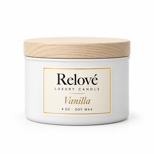 Relové Luxury Vanilla Soy Candle – 4 oz Sweepstakes-Eligible Item