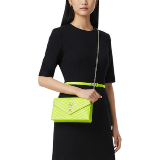 Saint Laurent Leather Quilted Cassandra Shoulder Bag