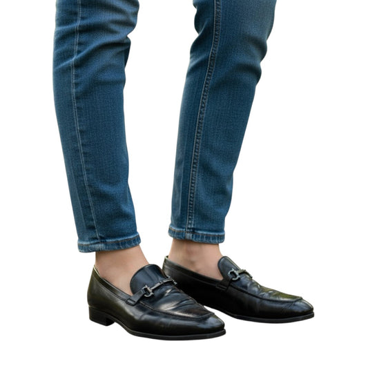 Salvatore Ferragamo Leather Gancini Flat Loafers