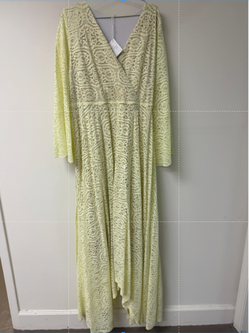Green Patterned flowy Maxi V-Neck Dress