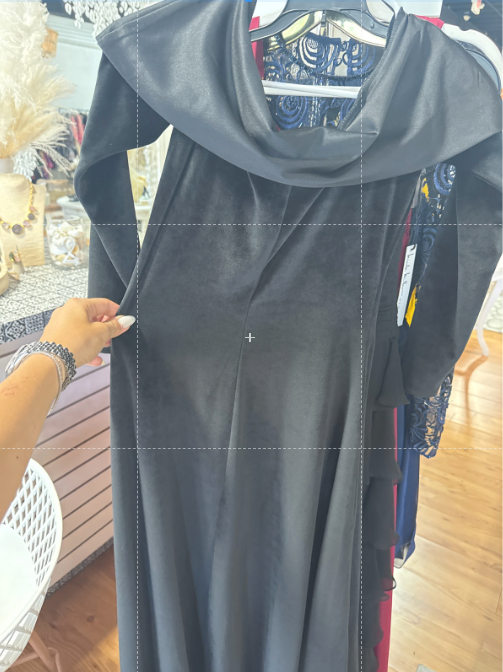 Off Shoulder Long Sleeve Midi Dress