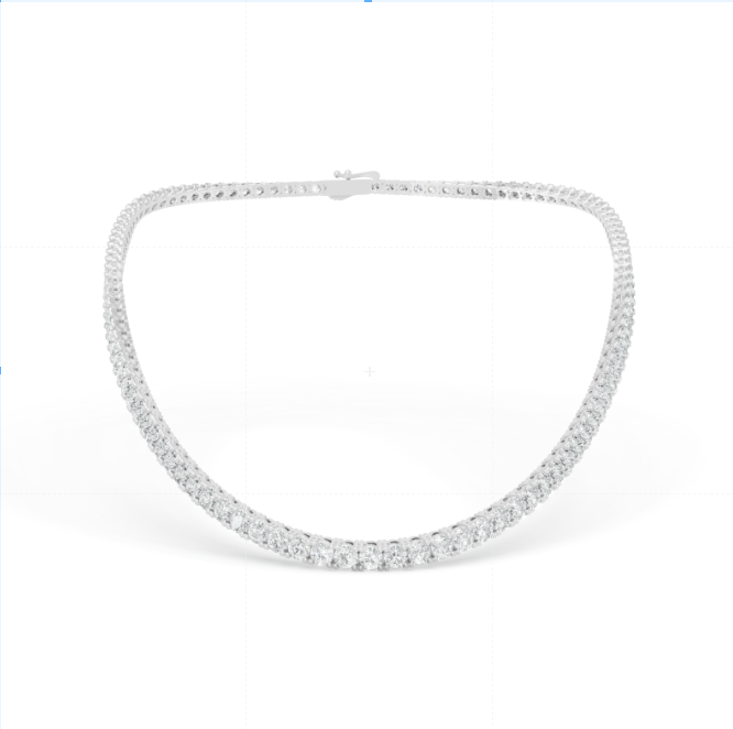 19.11 CTW 14K White Gold Diamond Tennis Necklace