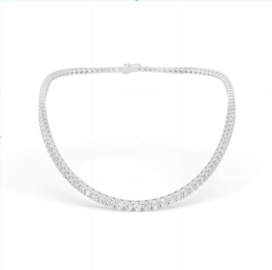 19.11 CTW 14K White Gold Diamond Tennis Necklace