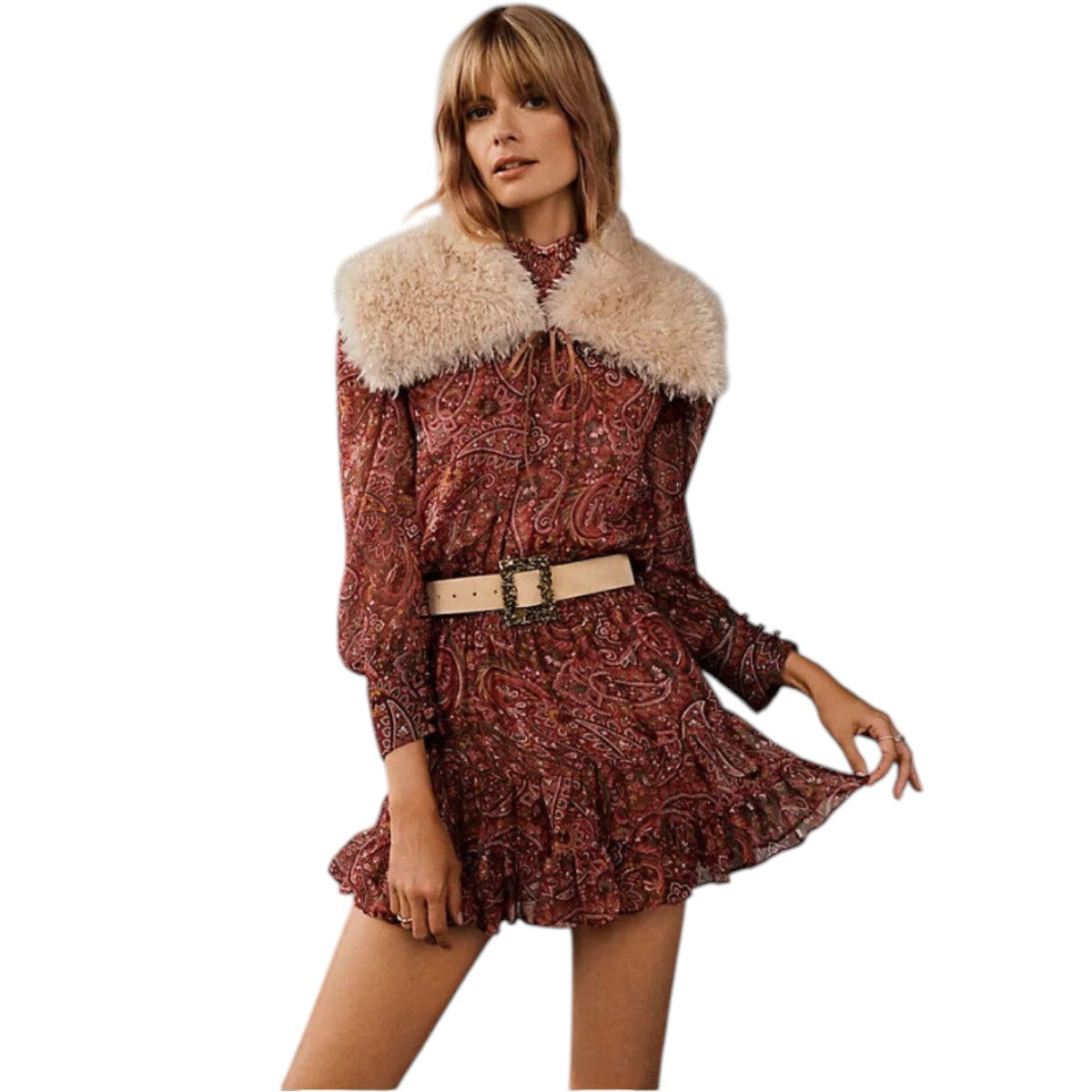 Misa Los Angeles Gianna Paisley Print Smocked Mini Dress Women's