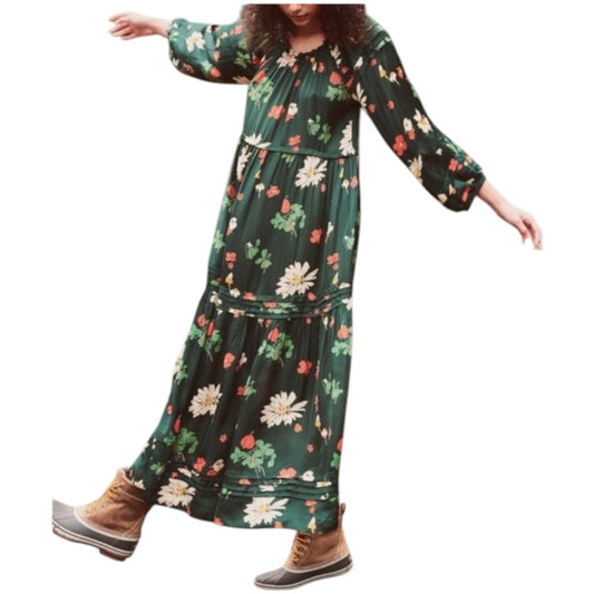 The Great Floral Print Long Sleeve Oversized Midi Dress Women's