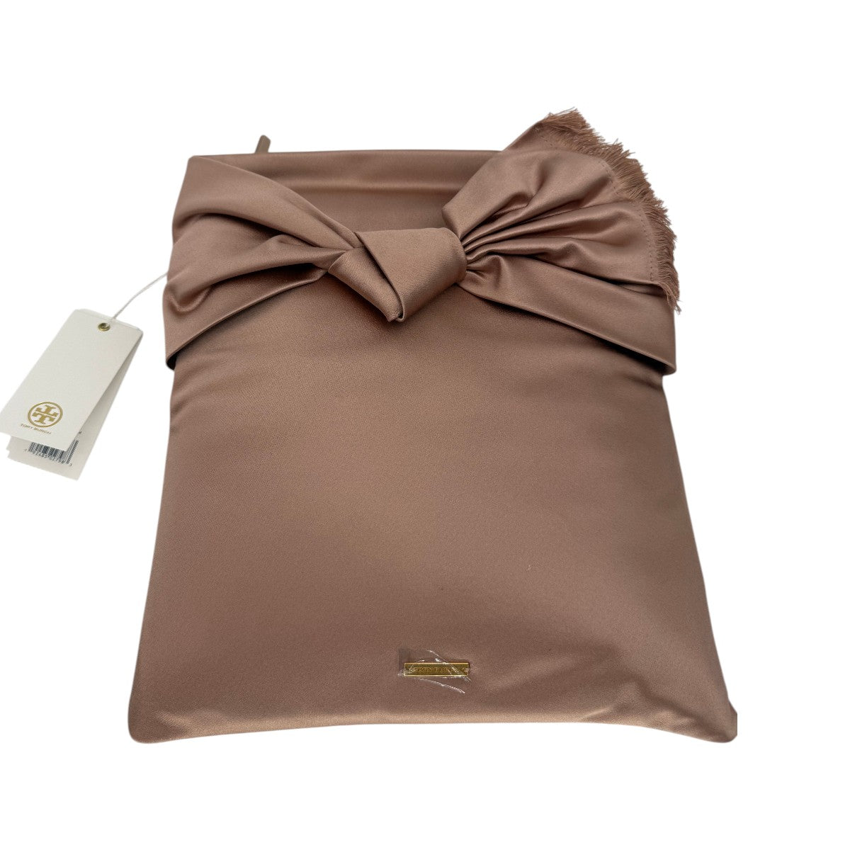 Tory Burch Satin Eleanor Knotted Bow Clutch Bag