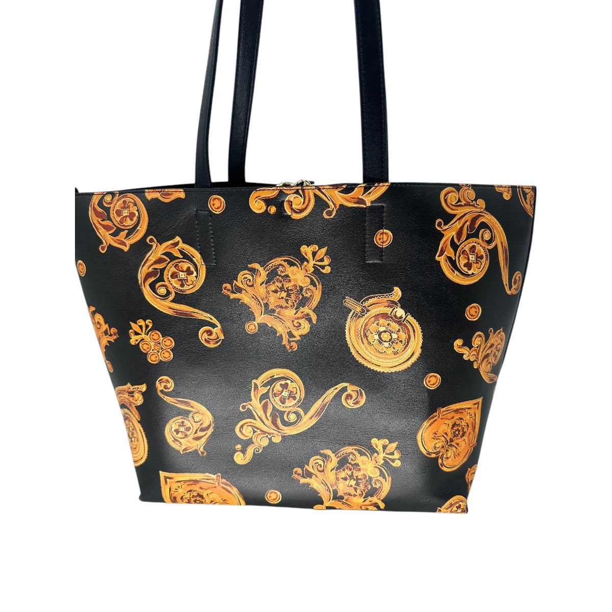 Versace Jeans Couture Faux Leather Graphic Print Reversible Tote Bag