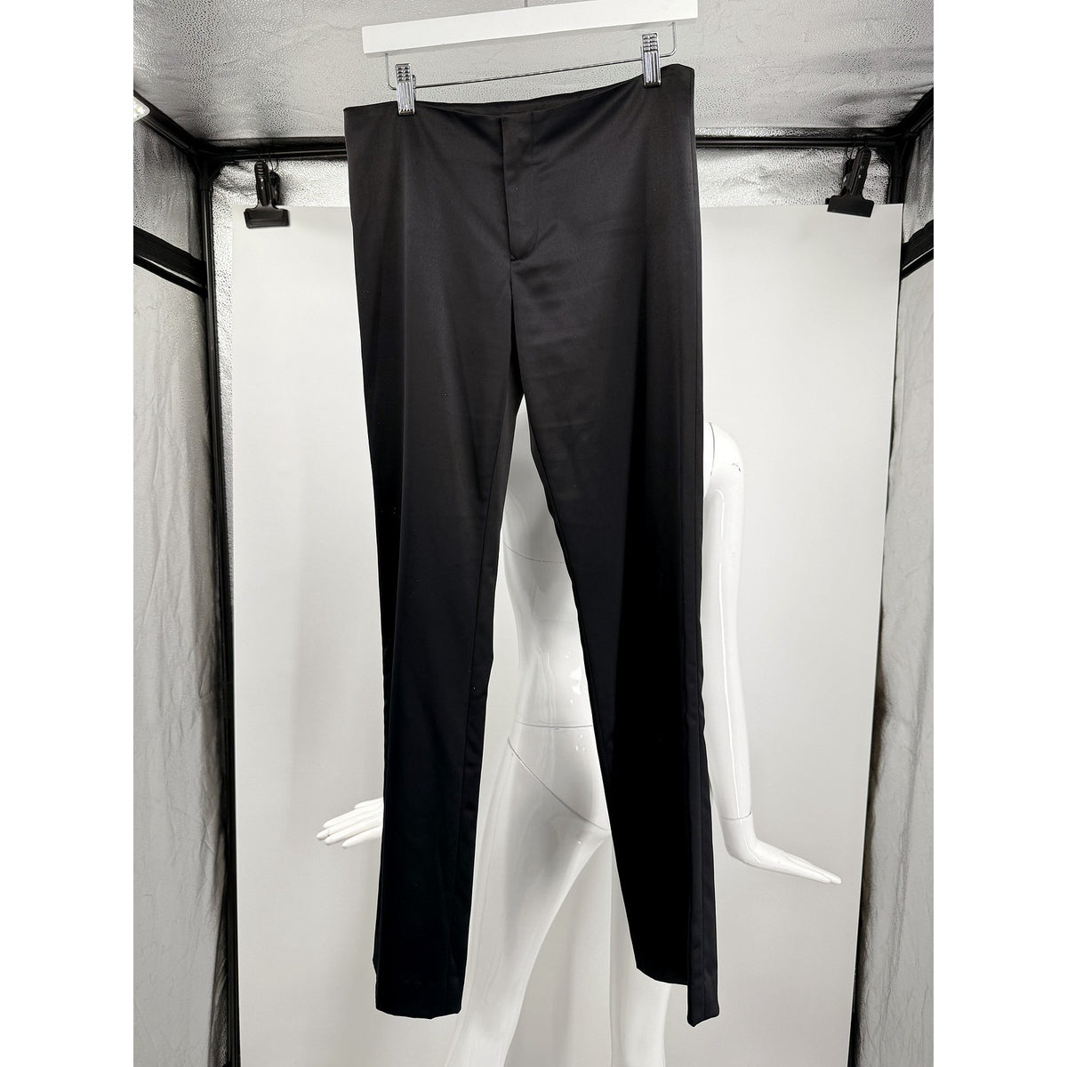Vivienne Tam Black Mid-Rise Tailored Straight Leg Trousers Pants Women's Size 1