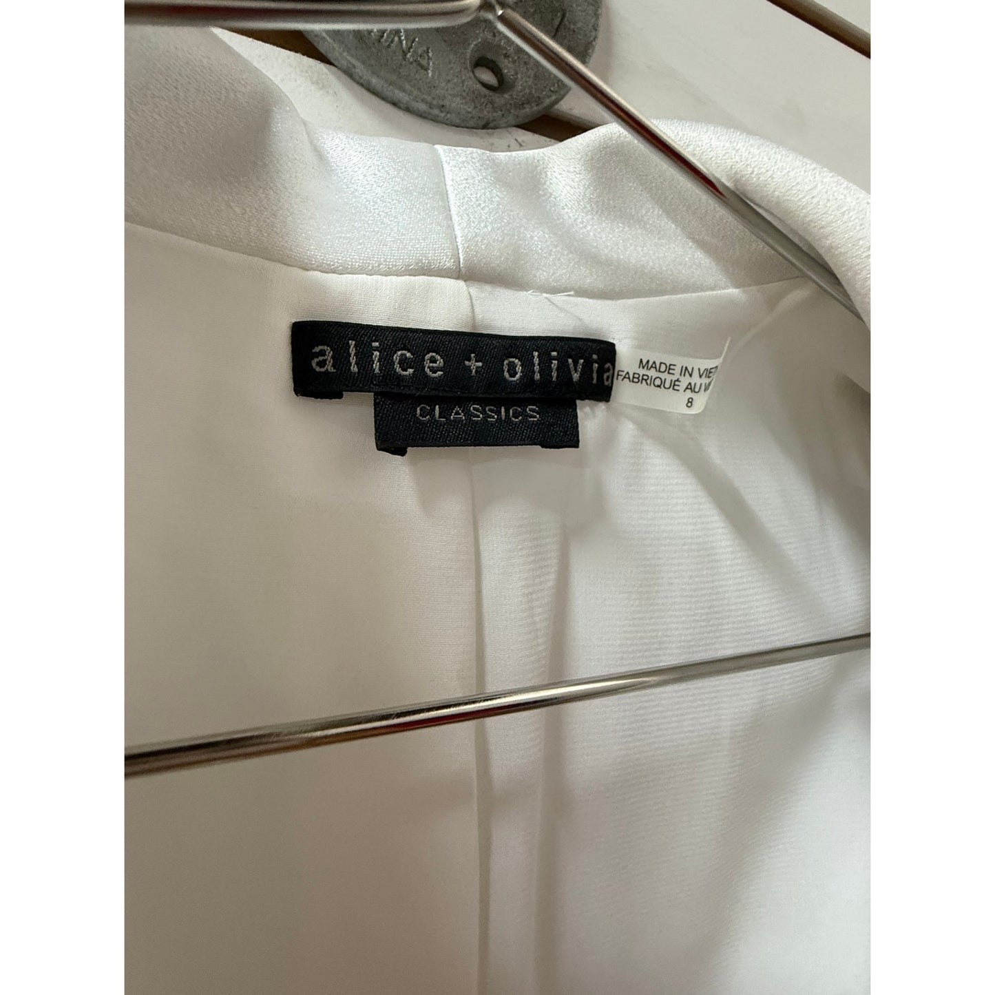 Alice + Olivia Valentina Sleeveless Tuxedo Blazer Mini Dress