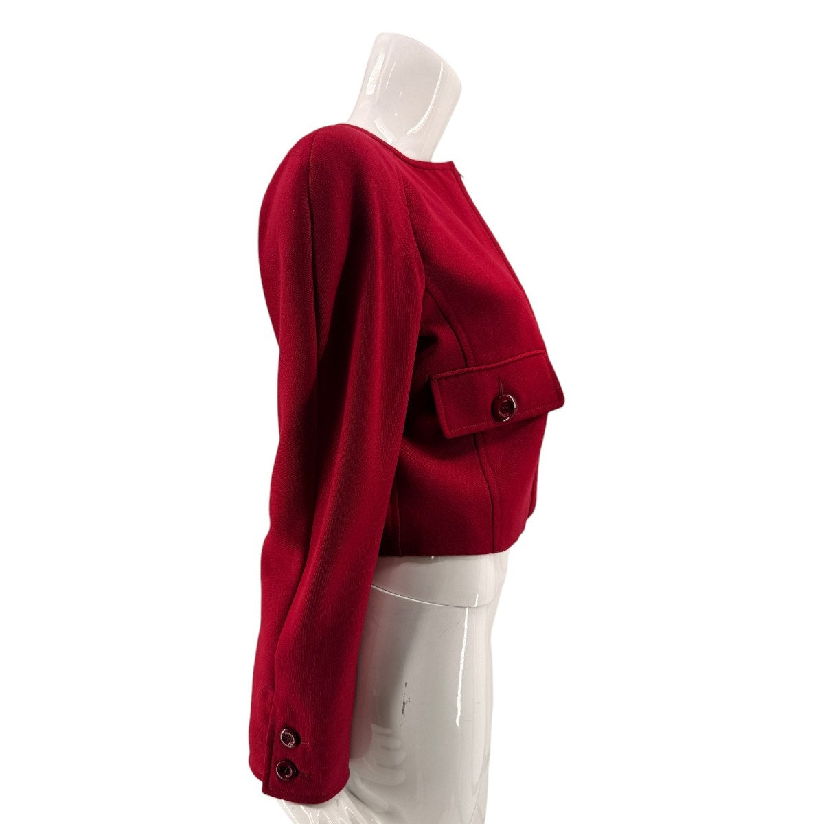 Valentino Classic Cropped Long Sleeve Full Zip Jacket
