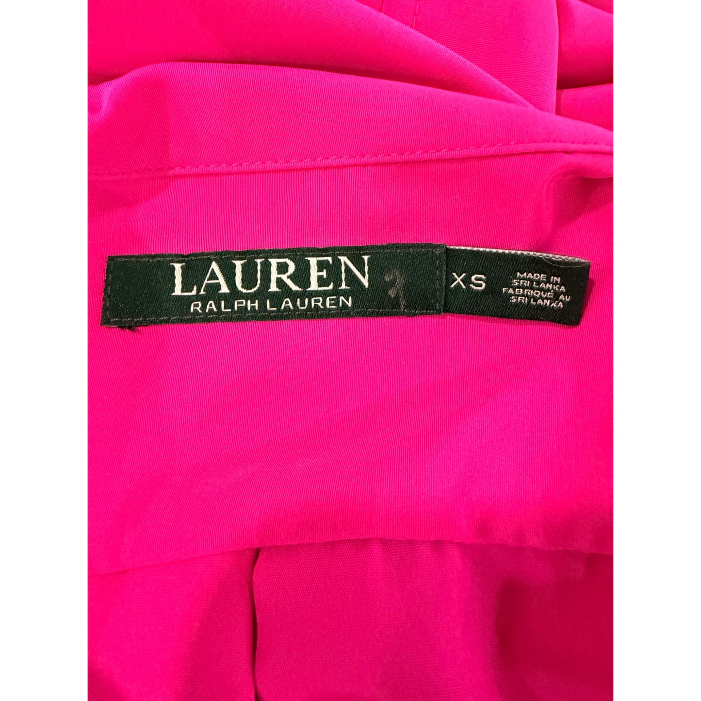 Lauren Ralph Lauren Adonia Long Sleeve Button Down Shirt Fuchsia Pink Size XS
