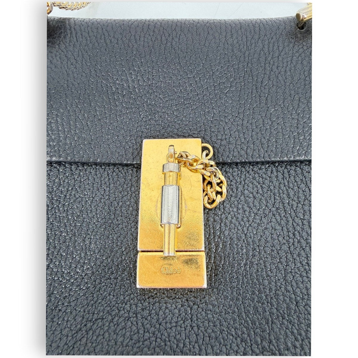 Chloe Leather Drew Designer Minimalist Chain Strap Shoulder Bag