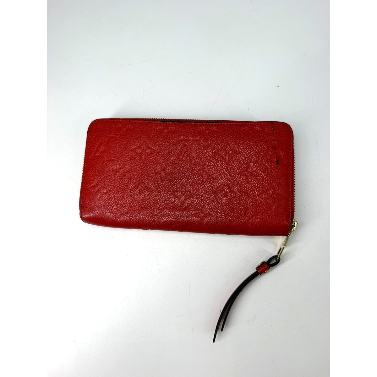 Louis Vuitton Zippy Wallet Monogram Empreinte Leather Red