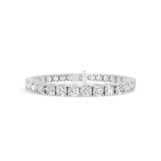 17.10 ctw Diamond 4P Classic 14K White Gold Tennis Bracelet