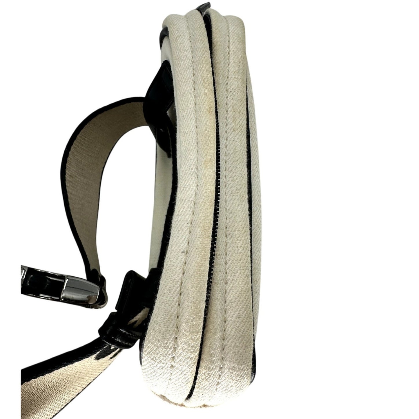 Stella McCartney Logo Accent Strap Belt Bag Canvas Ivory
