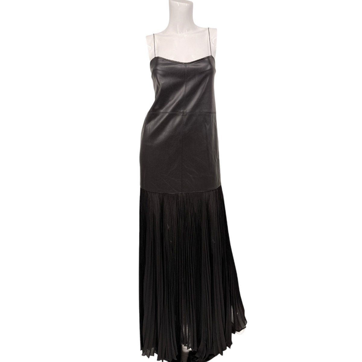 Alexis Faux Leather Kaleena Pleated Maxi Dress