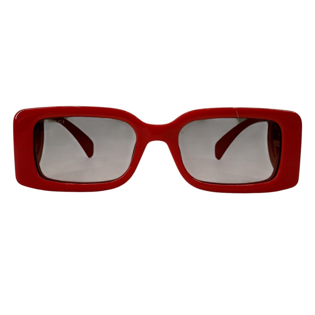 Gucci GG1325S Red Interlocking G Rectangular Sunglasses Women's 54-19-140