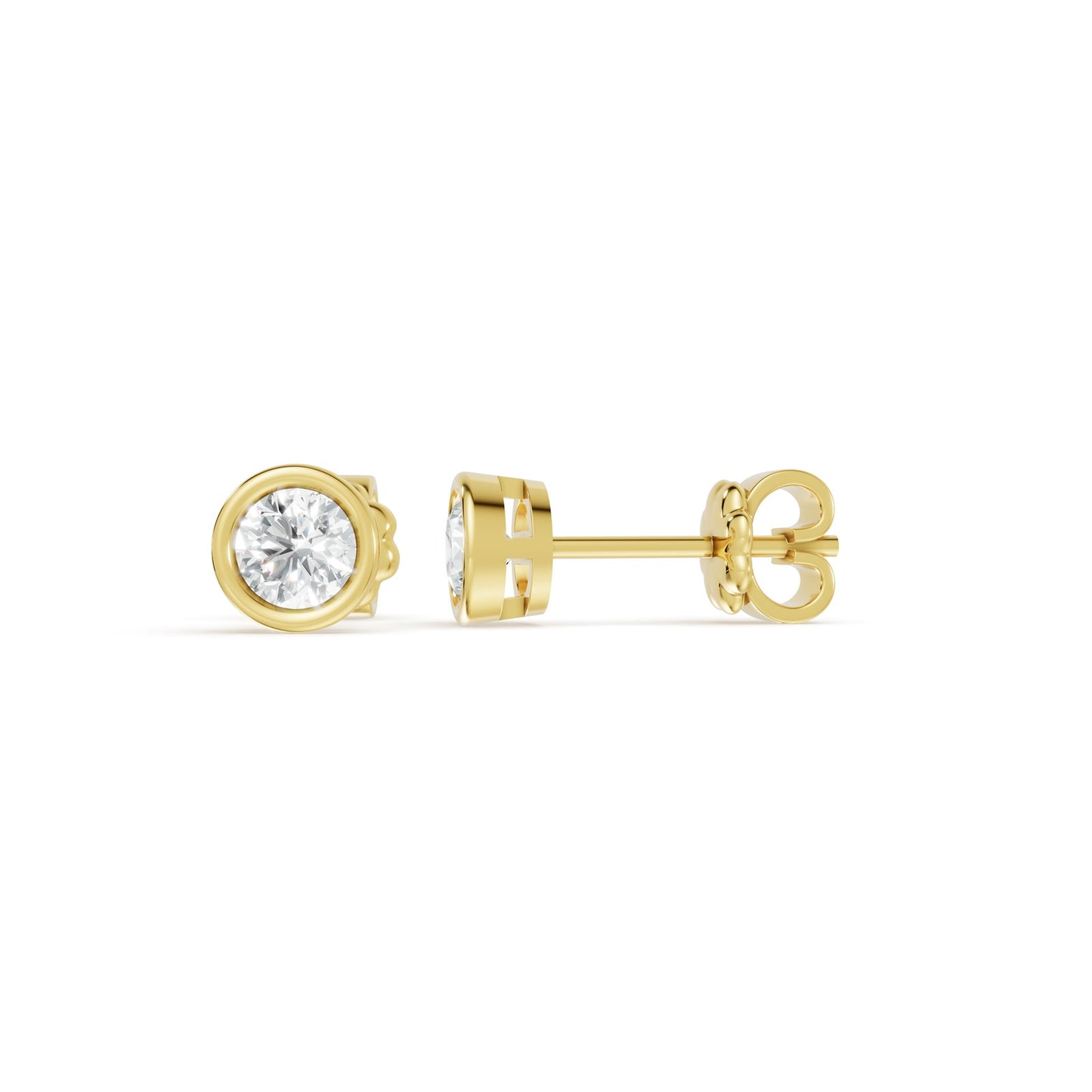 0.54 TCW 14K Yellow Gold Diamond Studs Earrings