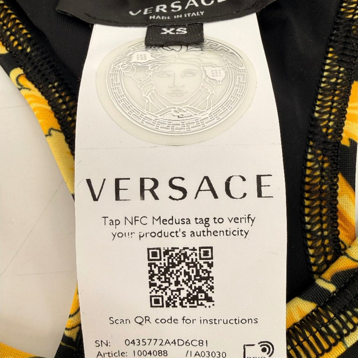 Versace Barocco Print Racerback Pullover Sports Bra