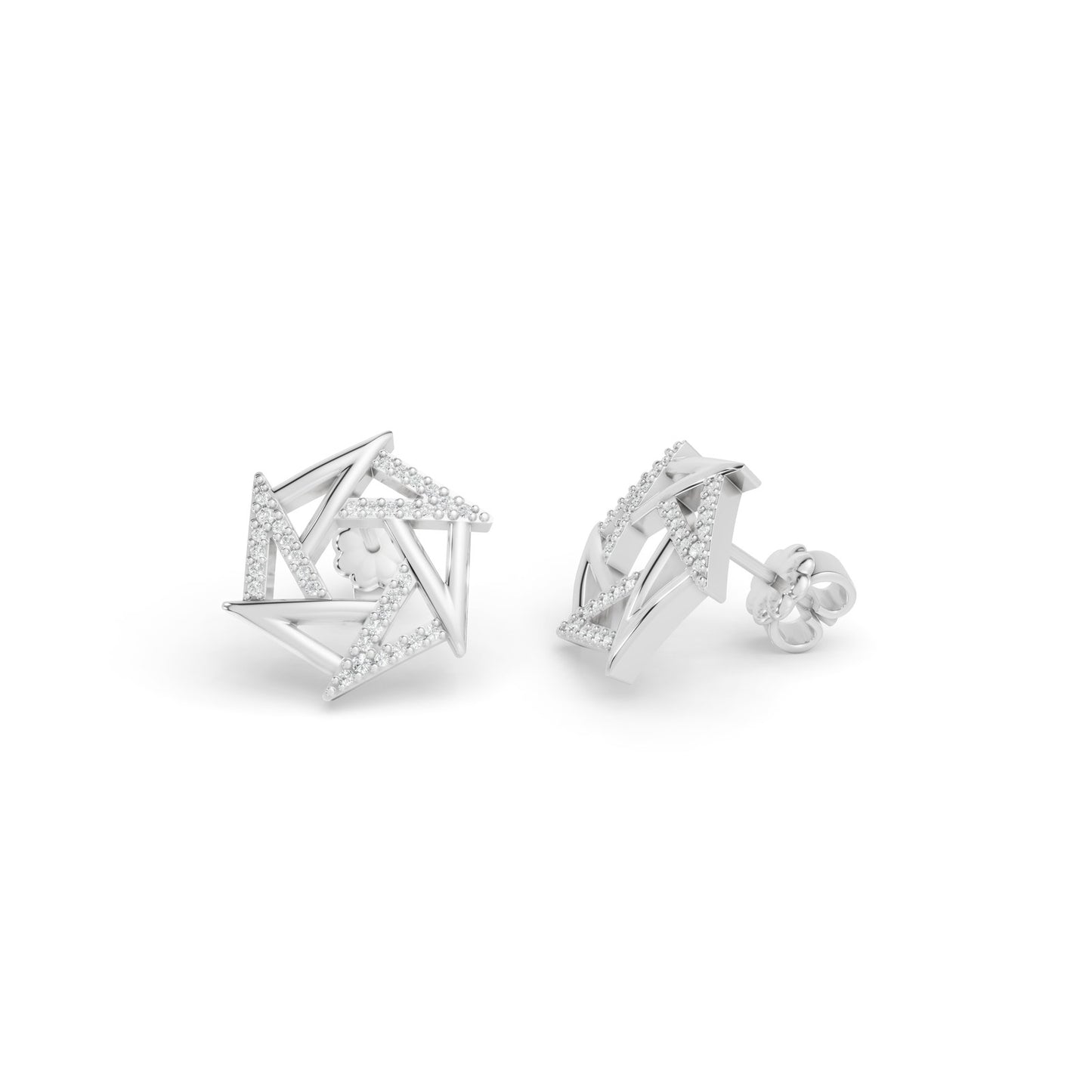 0.19 CTW 14K White Gold Diamond Stud Earrings