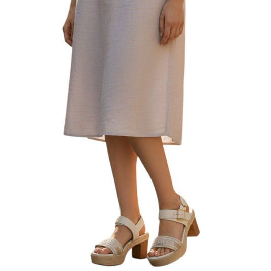 Christian Dior Leather Raffia Dway Embroidered Logo Platfrorm Sandals