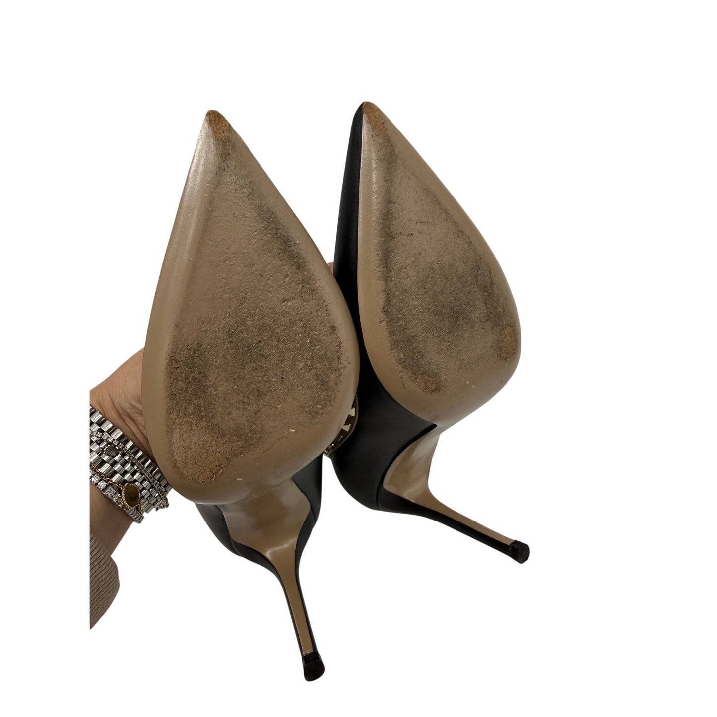 Valentino Garavani Leather Rockstud Accent Pumps Heels