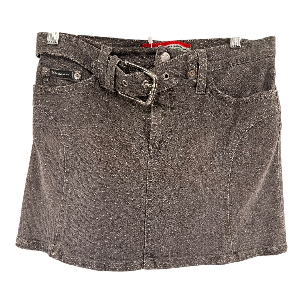 Dolce & Gabbana Belted Denim Mini Skirt