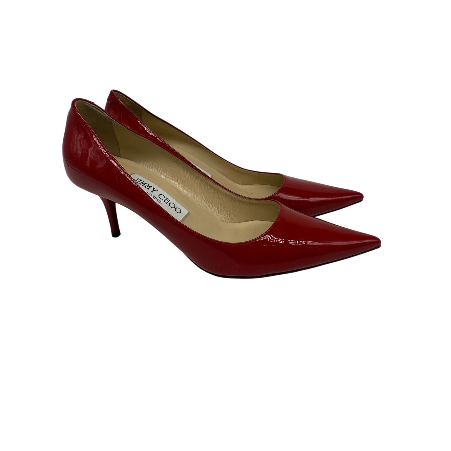 Jimmy Choo Patent Leather Agnes Pointed Pumps Heels