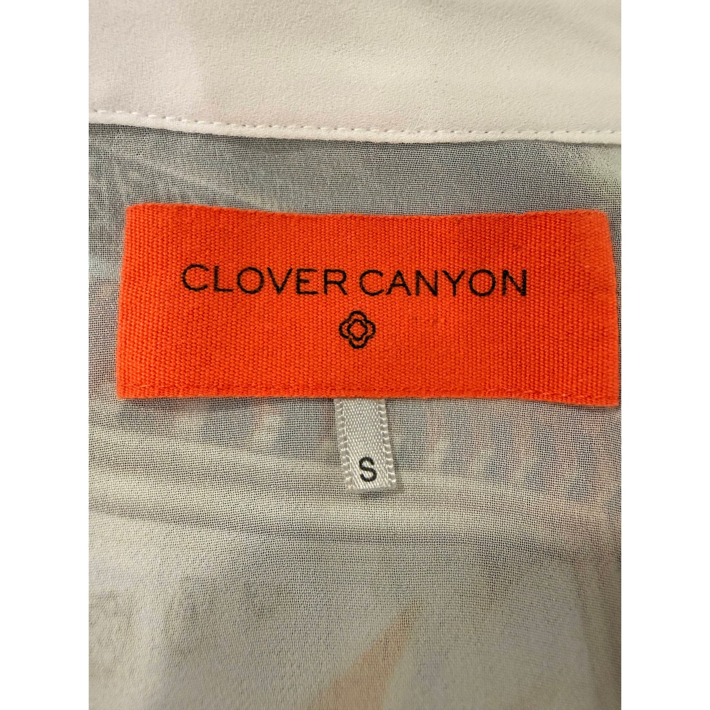 Clover Canyon Graphic Print Collared Button Front Long Sleeve Shirt
