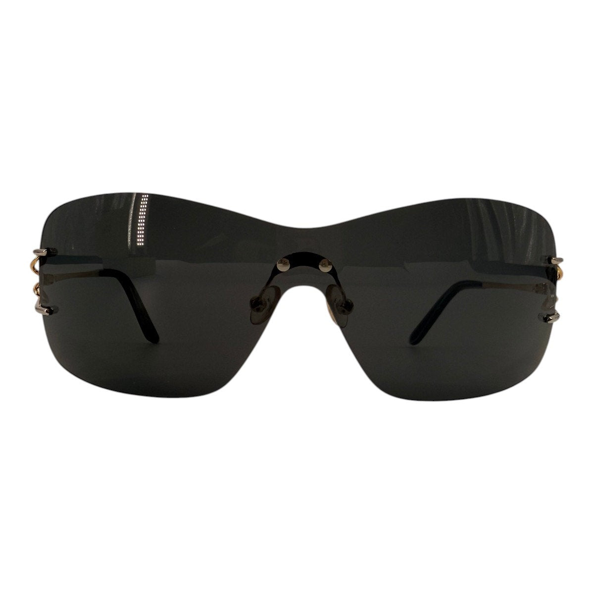 Fred Lunettes Volute Solaire 101 Rimless Shield Sunglasses Two Tone Women's
