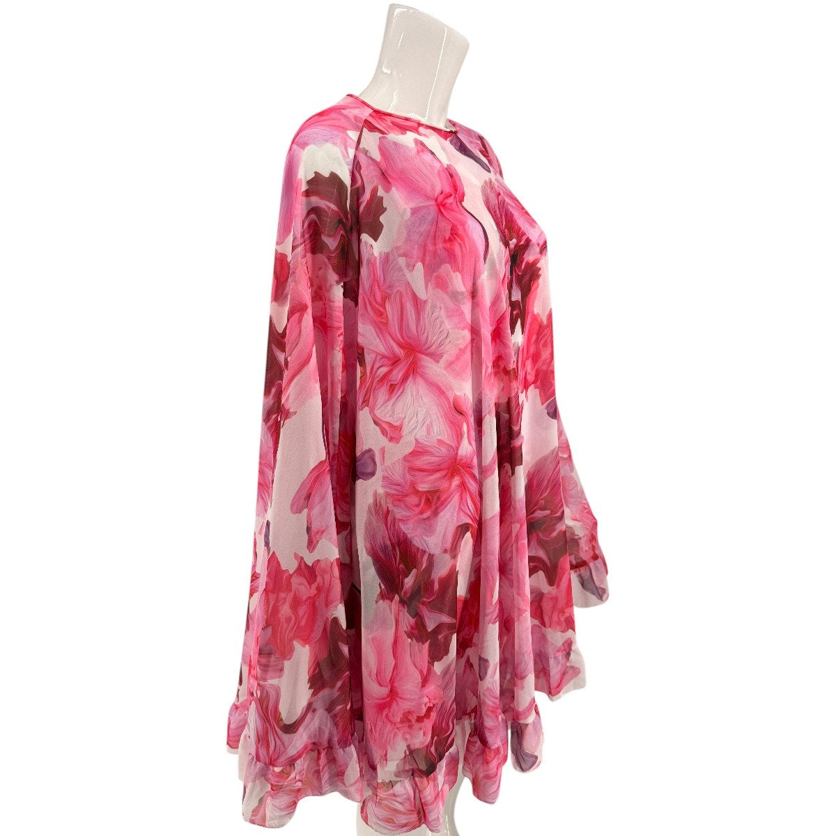 Ieena for Mac Duggal Floral Cape Sleeve Mini Dress
