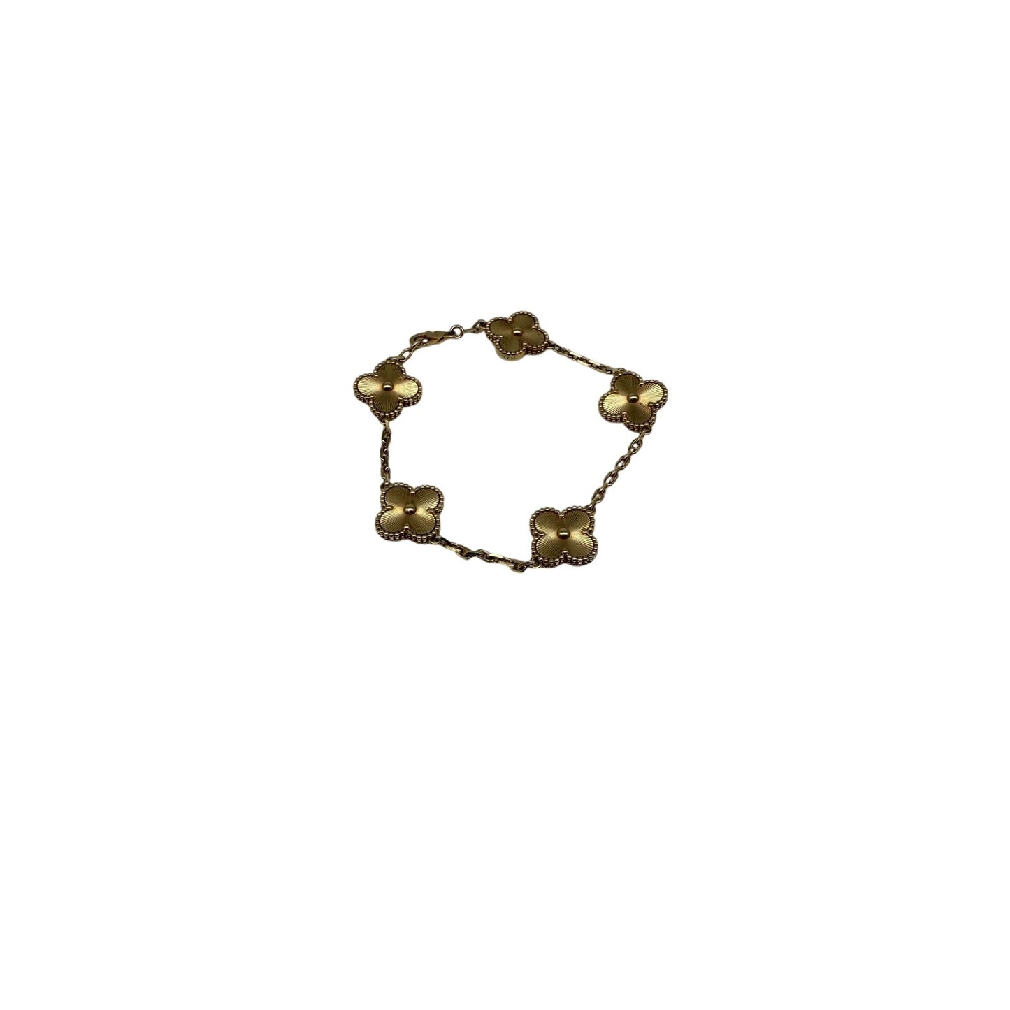 Van Cleef & Arpels 18K Vintage Alhambra 5 Motif Bracelet