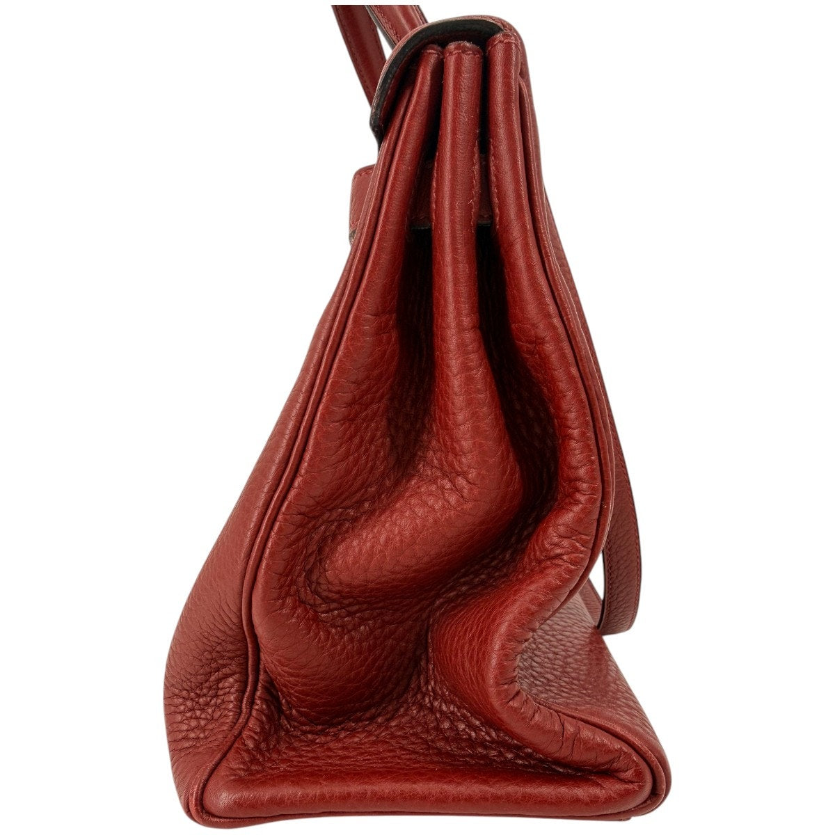 Hermes Kelly Retourne 35 Rouge H Leather Palladium Shoulder Bag
