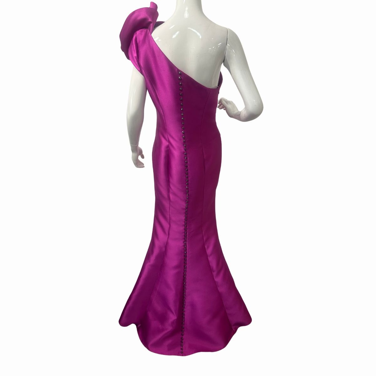 Alexander By Daymor One-Shoulder Pleated Mermaid Maxi Dress