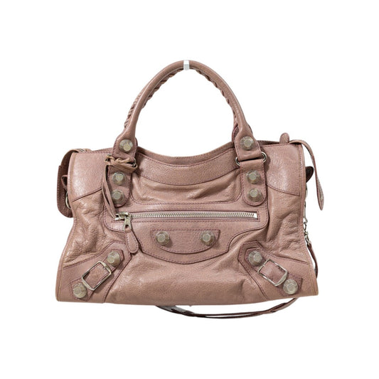 Balenciaga Leather Classic Large City Bag Blush Pink